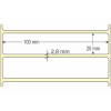 Etiqueta Adesiva em Papel Térmico, 100 x 20 mm x 1 coluna, para Impressoras Térmicas Diretas - 3