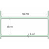Etiqueta Adesiva Couchê, 100 x 35 mm x 1 coluna,  para Impressoras Térmicas - 3