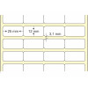 Etiqueta Adesiva em Papel Térmico, 25 x 12 mm x 4 colunas, para Impressoras Térmicas Diretas - 3