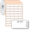 Etiqueta Adesiva BOPP, 25 x 12 mm x 4 colunas, Rolo com 36 metros, para Impressoras Térmicas - 2