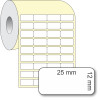 Etiqueta Adesiva em Papel Térmico, 25 x 12 mm x 4 colunas, para Impressoras Térmicas Diretas - 2