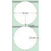 Etiqueta Adesiva Couchê Redonda, 34 mm x 1 coluna, para Impressoras Térmicas - 3