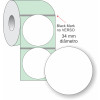 Etiqueta Adesiva Couchê Redonda, 34 mm x 1 coluna, para Impressoras Térmicas - 2