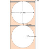 Etiqueta Adesiva BOPP Branco Redonda, 34 mm x 1 coluna, para Impressoras Térmicas - 3