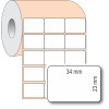 Etiqueta Adesiva BOPP Branco, 34 x 23 mm x 3 colunas, para Impressoras Térmicas - 2