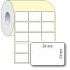 Etiqueta Adesiva em Papel Térmico, 34 x 23 mm x 3 colunas, para Impressoras Térmicas Diretas - 2