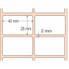 Etiqueta Adesiva BOPP Branco, 40 x 25 mm x 2 colunas, para Impressoras Térmicas - 3