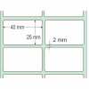 Etiqueta Adesiva Couchê, 40 x 25 mm x 2 colunas, para Impressoras Térmicas - 3