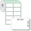 Etiqueta Adesiva Couchê, 40 x 25 mm x 2 colunas, para Impressoras Térmicas - 2