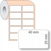 Etiqueta Adesiva BOPP, 40 x 25 mm x 2 colunas, rolo com 36 metros, para Impressoras Térmicas - 2