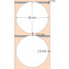 Etiquetas Adesivas BOPP Branco Redonda, 50 mm x 1 coluna, para Impressoras Térmicas - 2