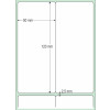 Etiqueta Adesiva Couchê, 50 x 120 mm x 2 colunas, para Impressoras Térmicas - 3