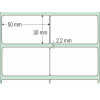 Etiqueta Adesiva Couchê, 50 x 30 mm x 2 colunas, para Impressoras Térmicas - 3