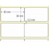 Etiqueta Adesiva em Papel Térmico, 50 x 30 mm x 2 colunas, para Impressoras Térmicas Diretas - 3