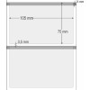 Etiquetas Adesivas BOPP Transparente, 105 x 75 mm x 1 coluna, para Impressoras Térmicas - 2