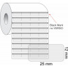 Etiquetas Adesivas BOPP Transparente, 25 x 12 mm x 4 colunas, para Impressoras Térmicas - 1