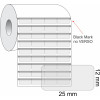 Etiquetas Adesivas BOPP Transparente, 25 x 12 mm x 4 colunas, para Impressoras Térmicas - 1
