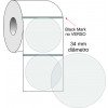 Etiquetas Adesivas BOPP Transparente Redonda, 34 mm x 1 coluna, para Impressoras Térmicas - 1