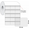 Etiquetas Adesivas BOPP Transparente, 34 x 23 mm x 3 colunas, para Impressoras Térmicas - 1
