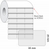 Etiquetas Adesivas BOPP Transparente, 35 x 20 mm x 3 colunas, para Impressoras Térmicas - 1