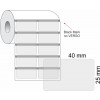Etiquetas Adesivas BOPP Transparente, 40 x 25 mm x 2 colunas, para Impressoras Térmicas - 1