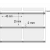 Etiquetas Adesivas BOPP Transparente, 40 x 25 mm x 2 colunas, para Impressoras Térmicas - 2
