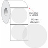 Etiquetas Adesivas BOPP Transparente Redonda, 50 mm x 1 coluna, para Impressoras Térmicas - 1