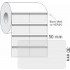 Etiquetas Adesivas BOPP Transparente, 50 x 30 mm x 2 colunas, para Impressoras Térmicas - 1