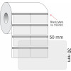 Etiquetas Adesivas BOPP Transparente, 50 x 30 mm x 2 colunas, para Impressoras Térmicas - 1