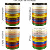 Fitas de Cetim, 22 mm de largura, Personalizadas, Impressão Metalizada, Branca ou em Preto Grafite - 6