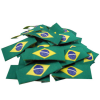 Etiqueta Bordada Bandeira do Brasil - Dobra nas Pontas - Alta Definição - 15 x 40 mm - 1