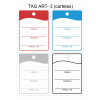 Tag 30 x 38 mm Papel Couchê 150 g -  ART-3 em Cartelas B-04 - 2